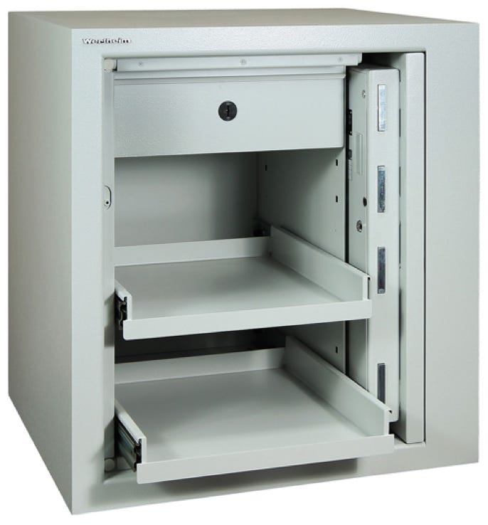 Tresor mit Einschwenkt&uuml;r und Schubladen